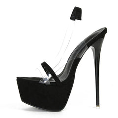 Sexy Snake Print Back Strap Platform Sandals