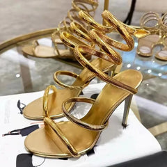 Summer Sexy Snake Twine Around Strap Women Sandals