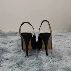 12cm Sexy Open Toe Thin Heel