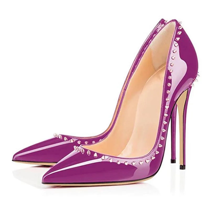Red Patent Leather Pointed Shallow Mouth Temperament Single Shoes