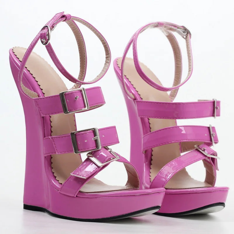 18CM Women High Heeled Wedges Sandals