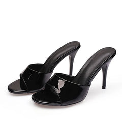 Round Open Toe Mules High Heels