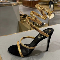 Summer Sexy Snake Twine Around Strap Women Sandals