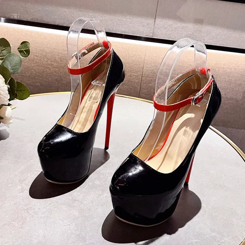 Black Red High Heels