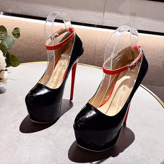 Black Red High Heels