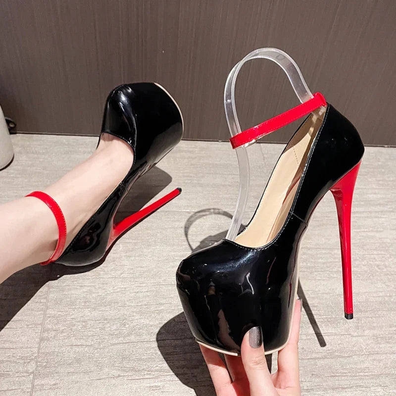 Black Red High Heels
