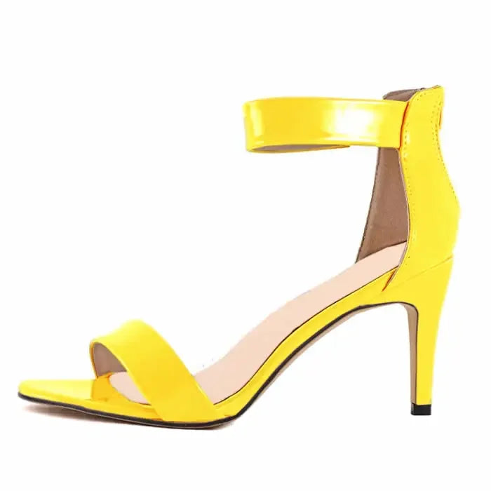 9cm Sexy Open Toe High Heels Buckle Thin Heel