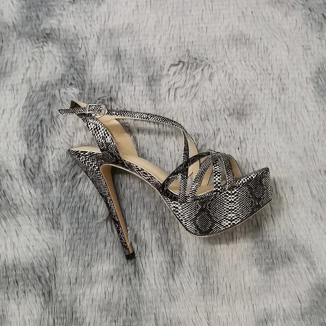 14CM Open Toe Platform High Heels