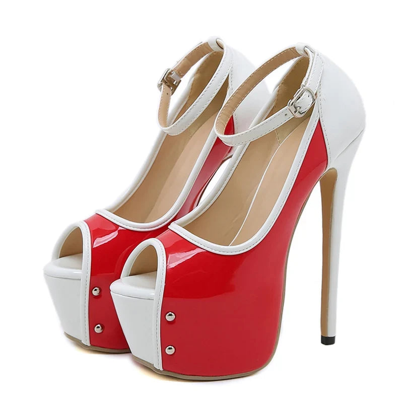 Sexy Peep Toe Party Club Strip Pole Dance Ultra High Heels