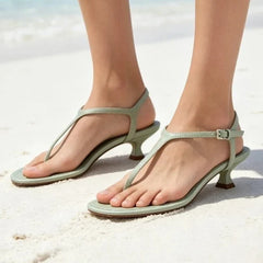 T-tied High-heeled Sandals