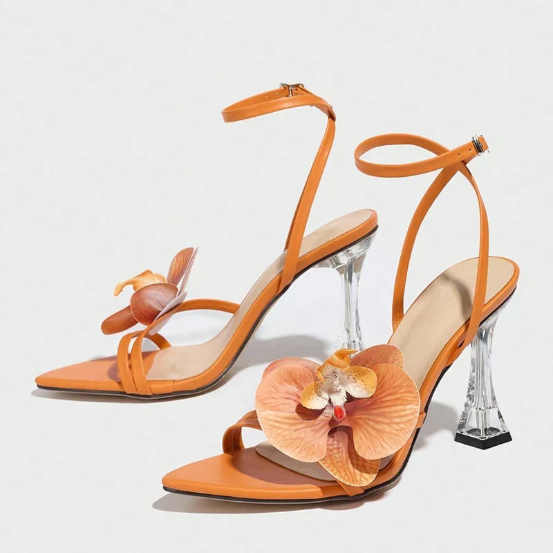Summer Transparent Perspex Heels Sandals