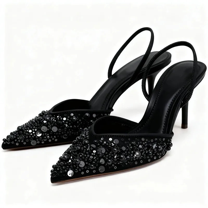 Comfort Mesh Pointed Toe High Heels