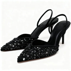 Comfort Mesh Pointed Toe High Heels
