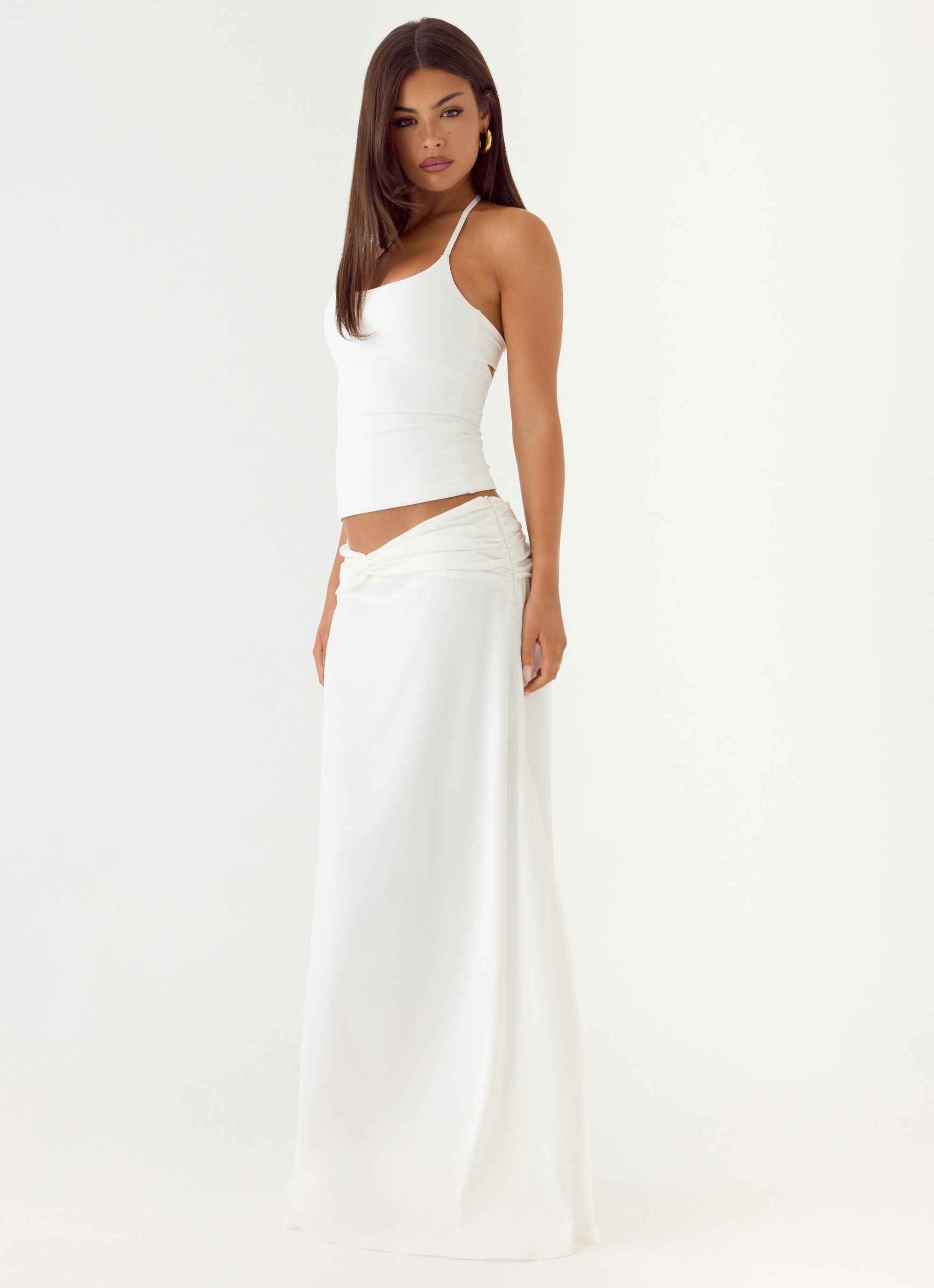 She Means It Maxi Skirt - Ivory Low Rise