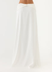 She Means It Maxi Skirt - Ivory Low Rise