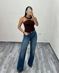 Mocha Halter Top