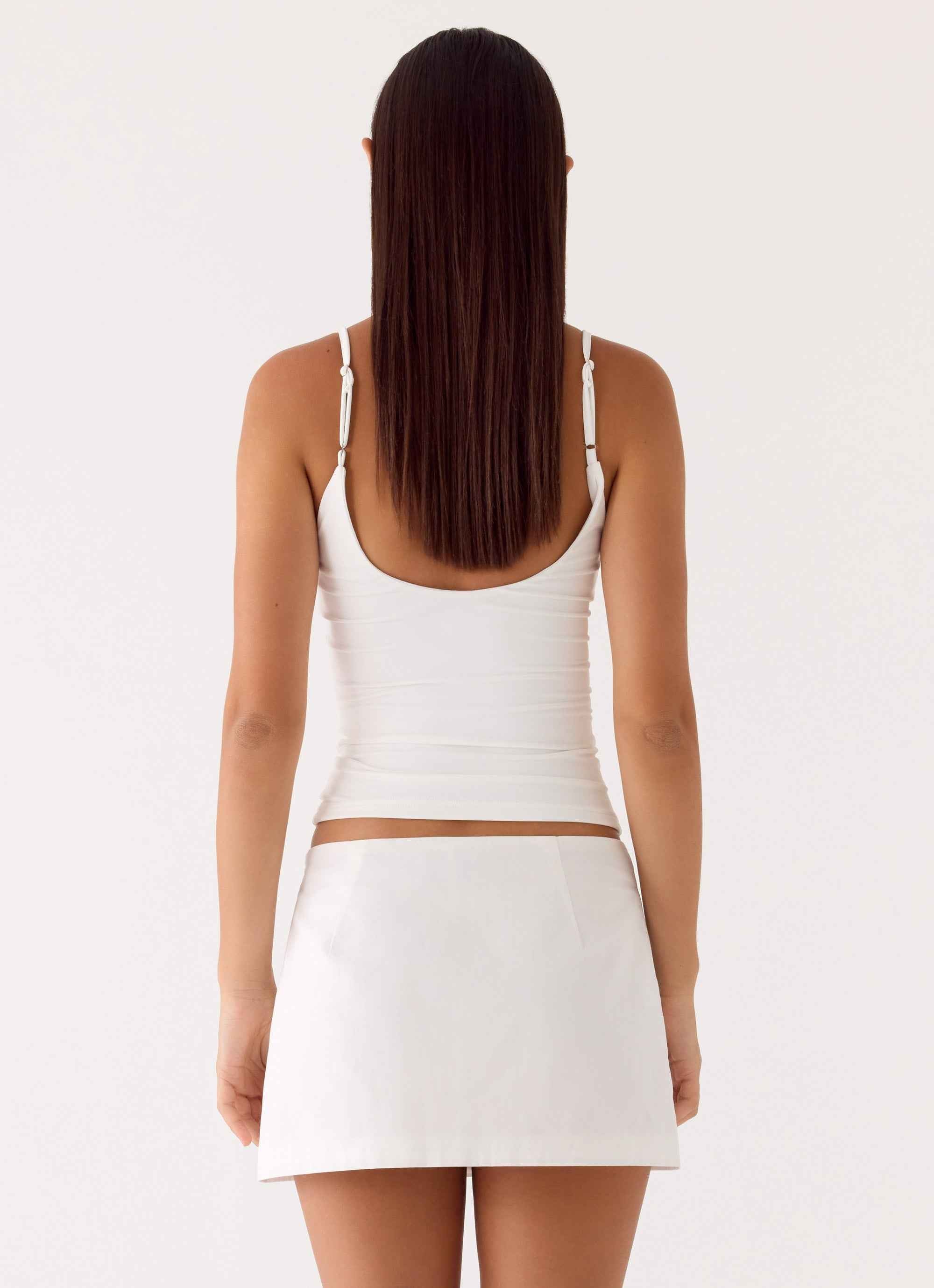 Sofia Mini Skirt - White Low-Rise
