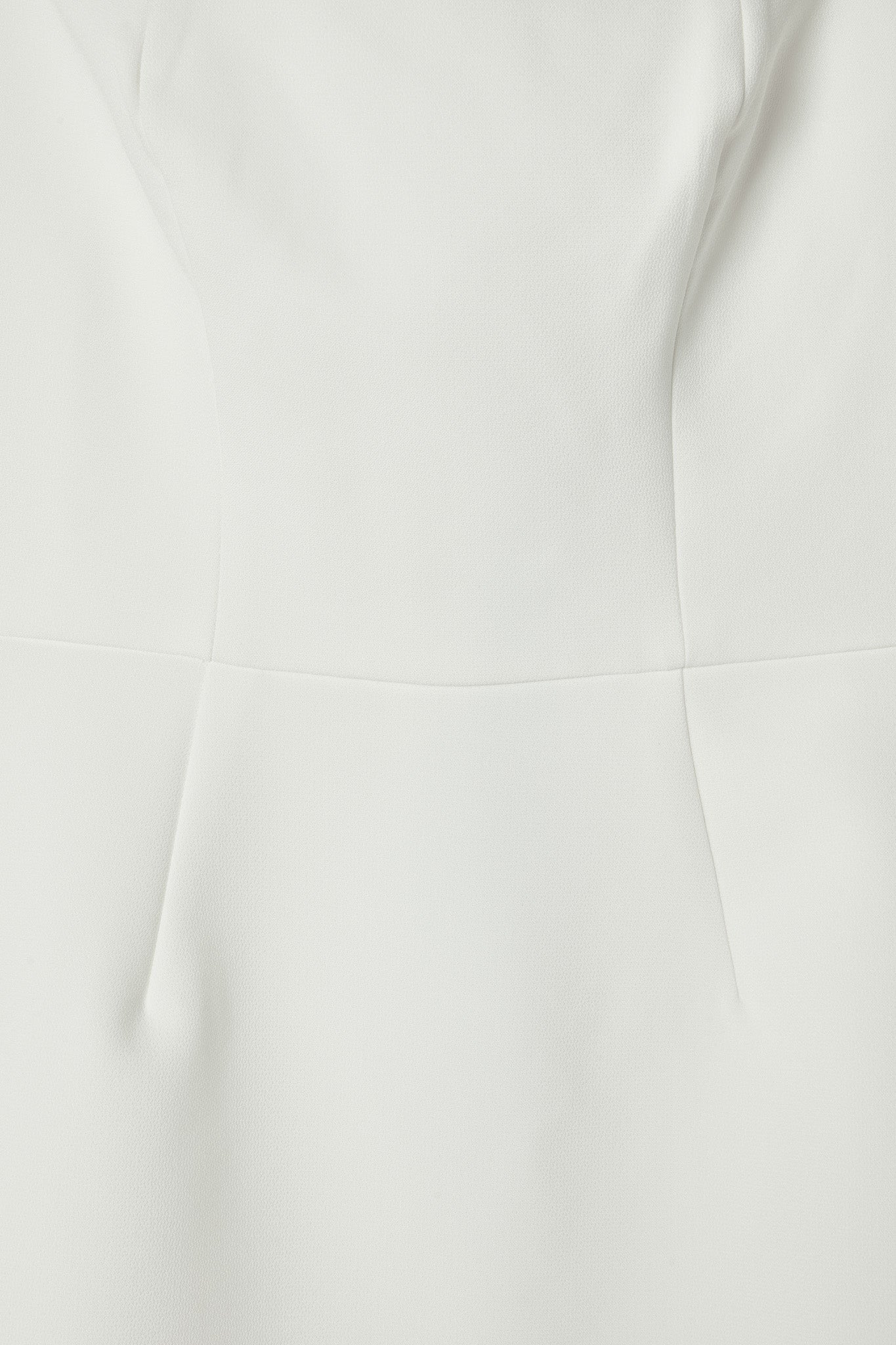 Fitted Elegant Square Neck Midi Cocktail Dress - White
