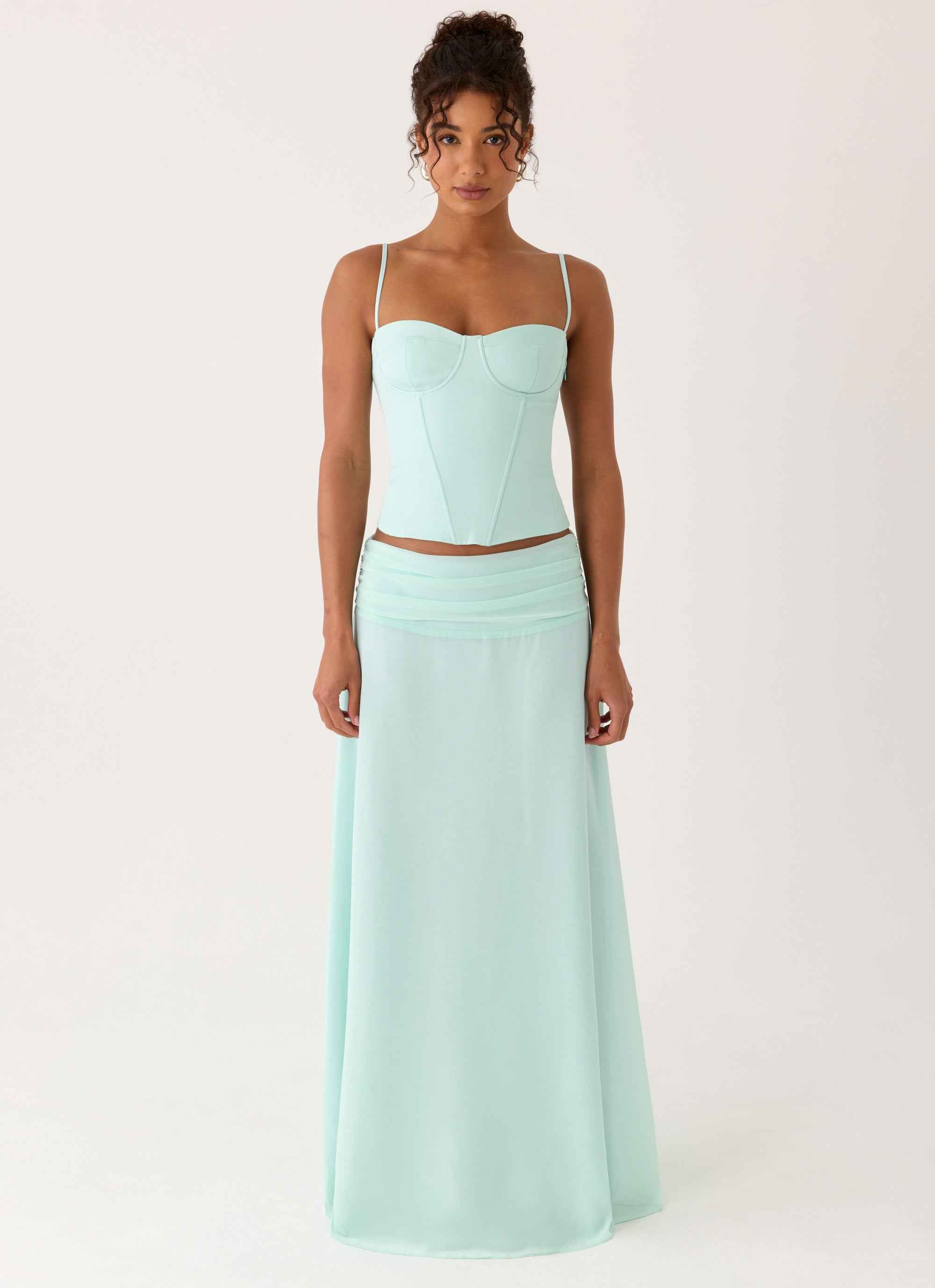 Tayana Corset Top - Pistachio