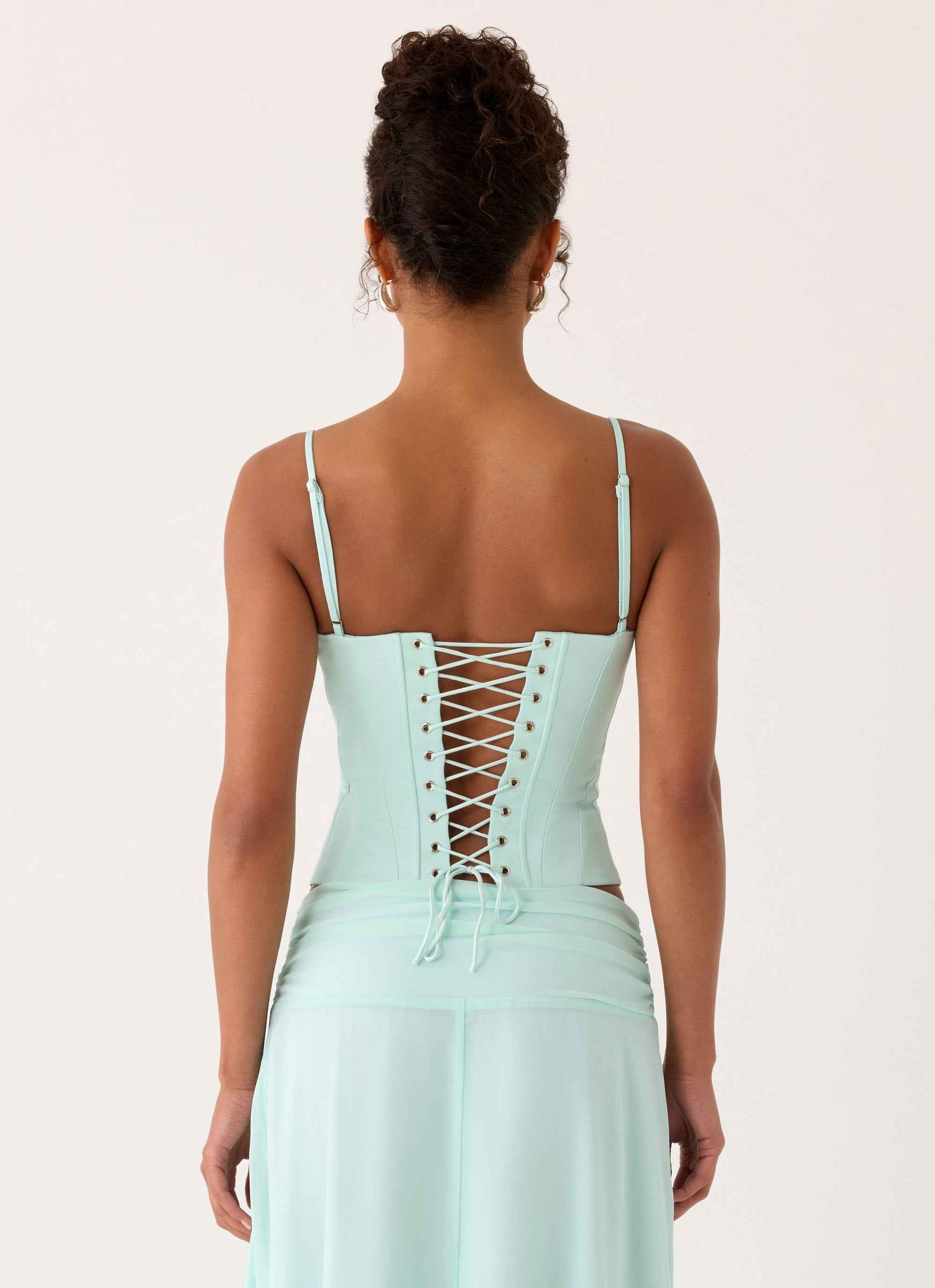 Tayana Corset Top - Pistachio