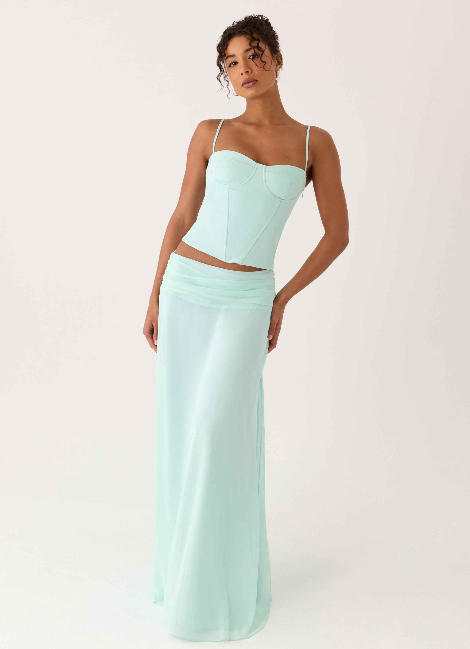 Tayana Corset Top - Pistachio