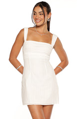 Taylor Lace Square Neck Mini Party Dress - White