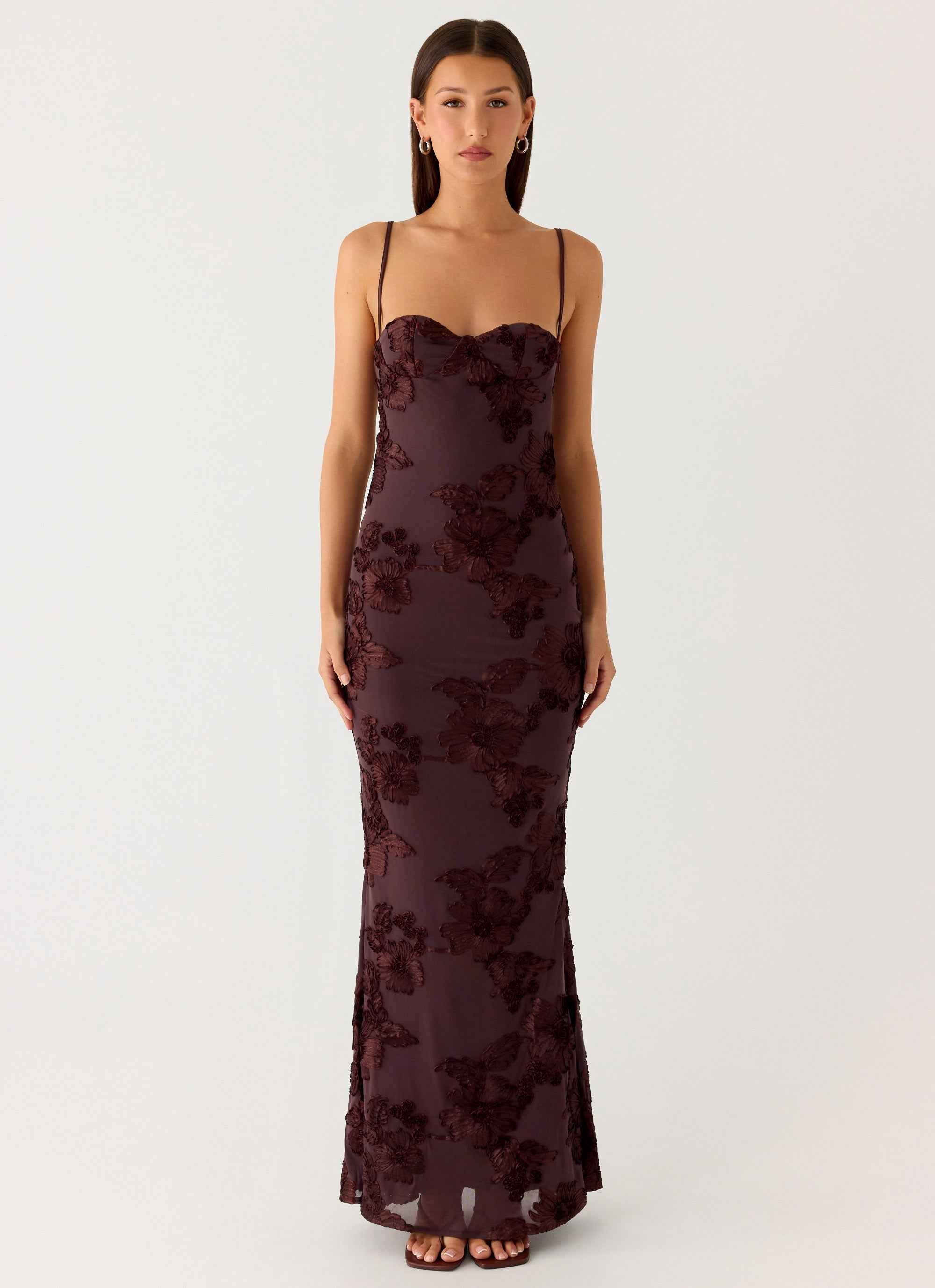 That Girl Maxi Dress - Cool Chocolate Floral