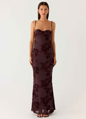 That Girl Maxi Dress - Cool Chocolate Floral