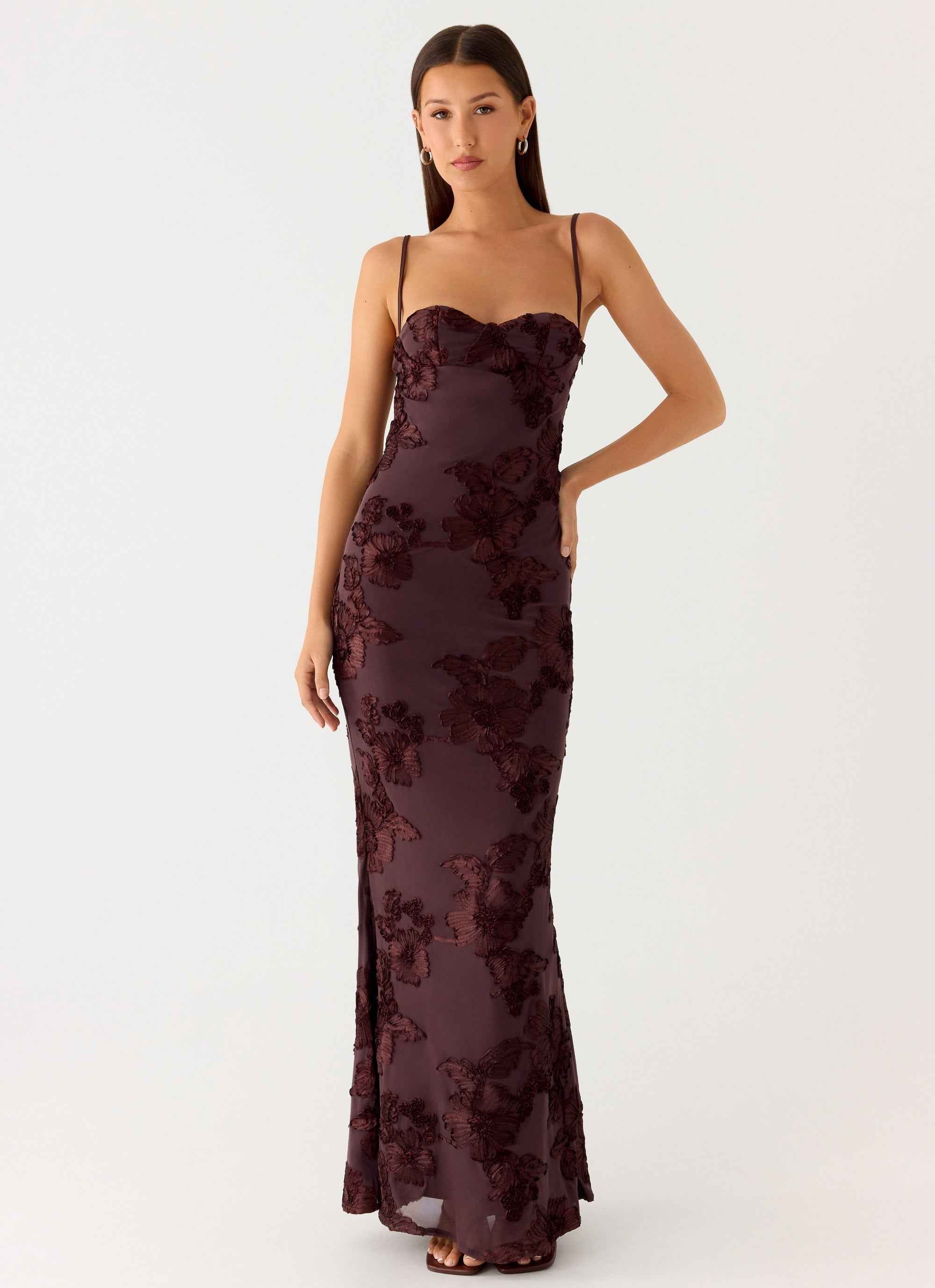 That Girl Maxi Dress - Cool Chocolate Floral