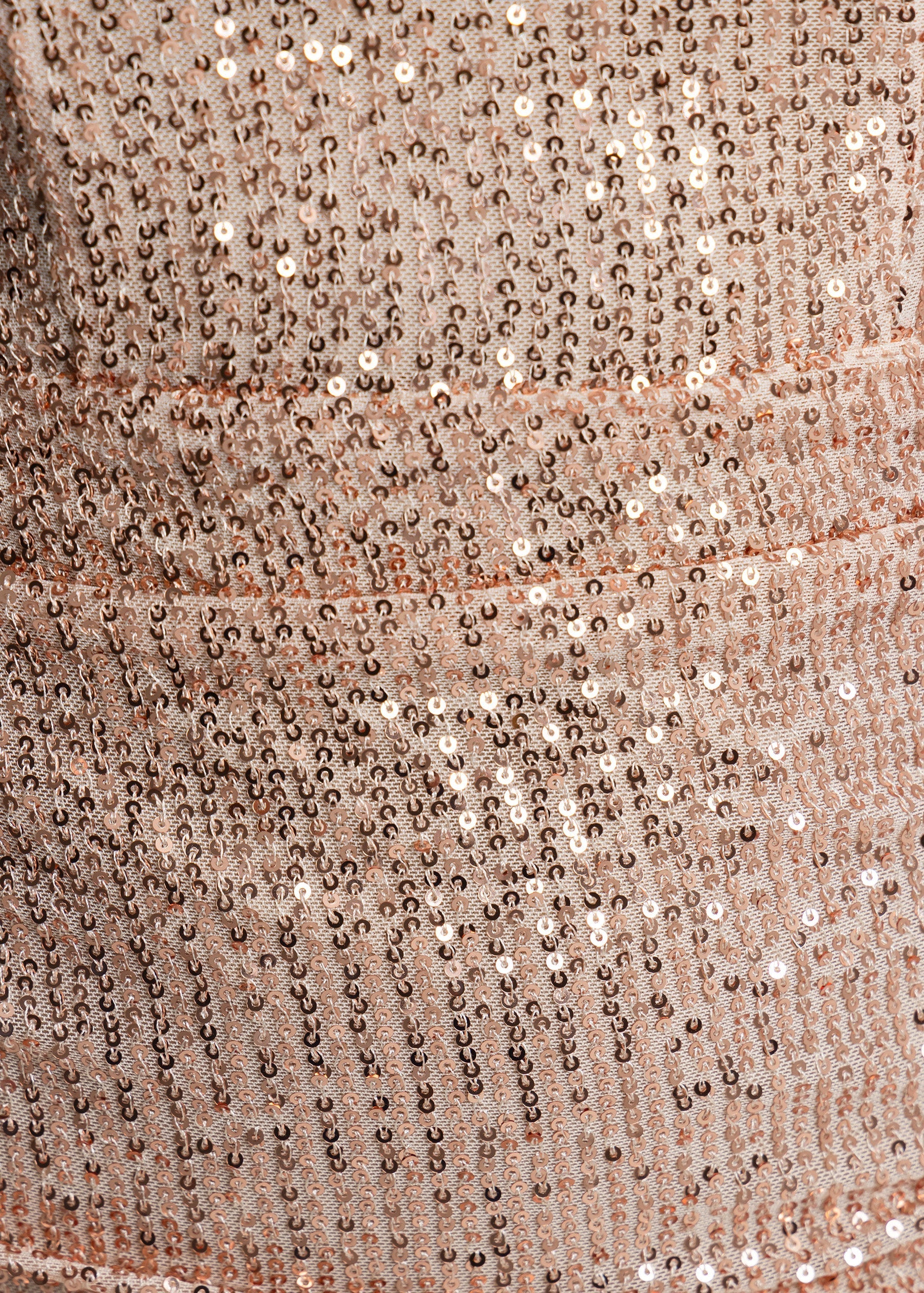 The Night of Nights Cowl Neck Sequin Midi Dress - Rose Gold