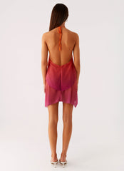 Twin Flame Mini Dress - Orange Gradient Open Back