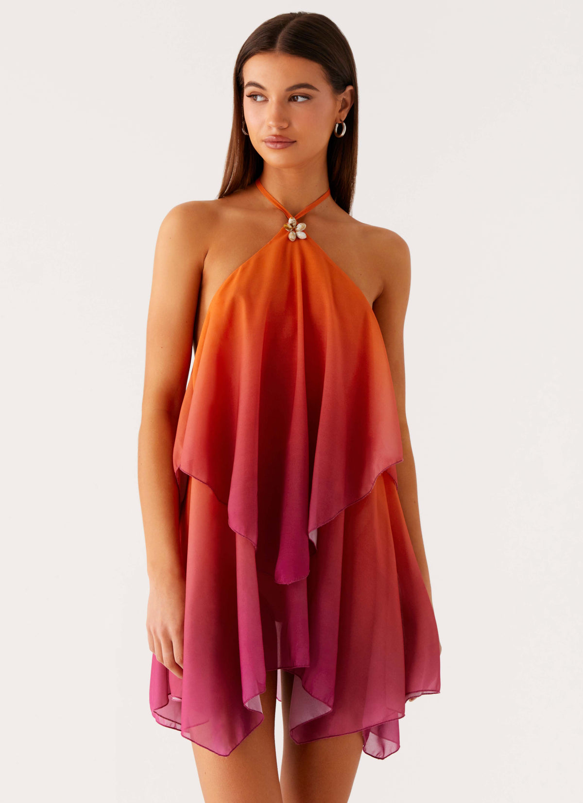 Twin Flame Mini Dress - Orange Gradient Open Back