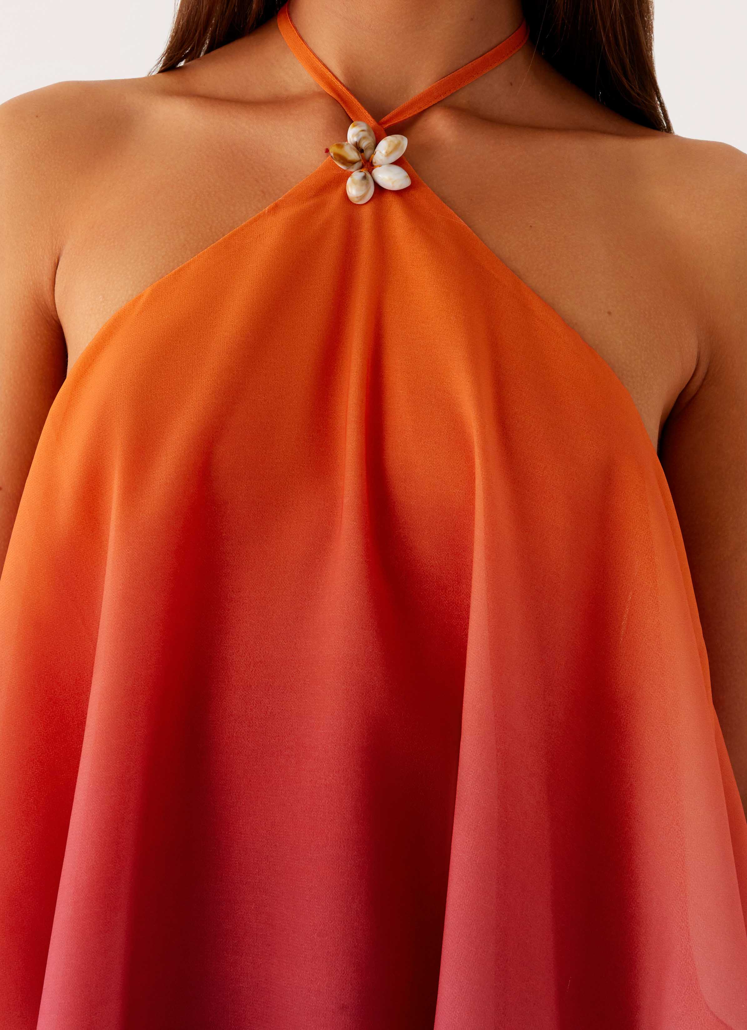 Twin Flame Mini Dress - Orange Gradient Open Back