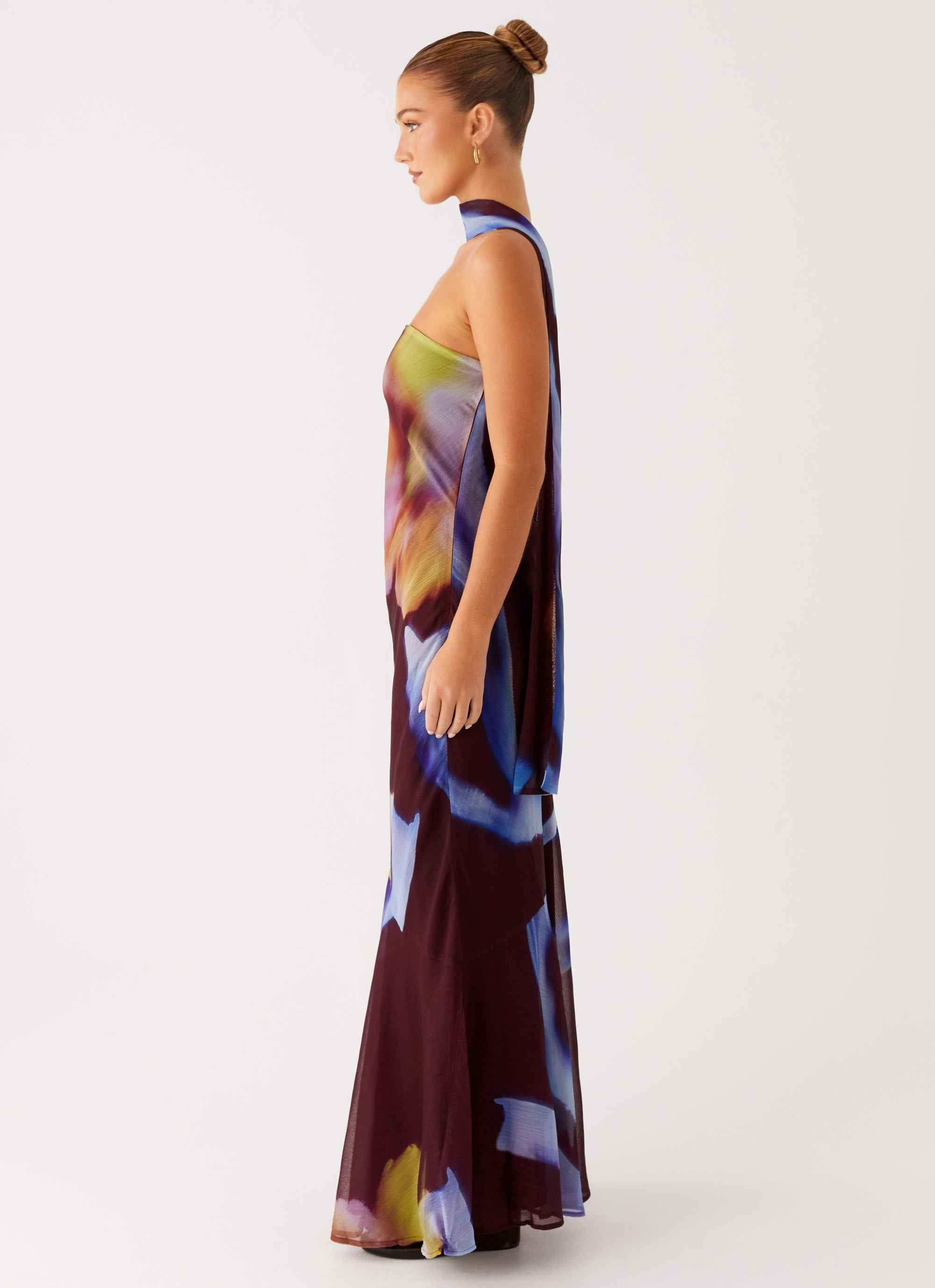 Under The Pagoda Maxi Dress - Dark Floral
