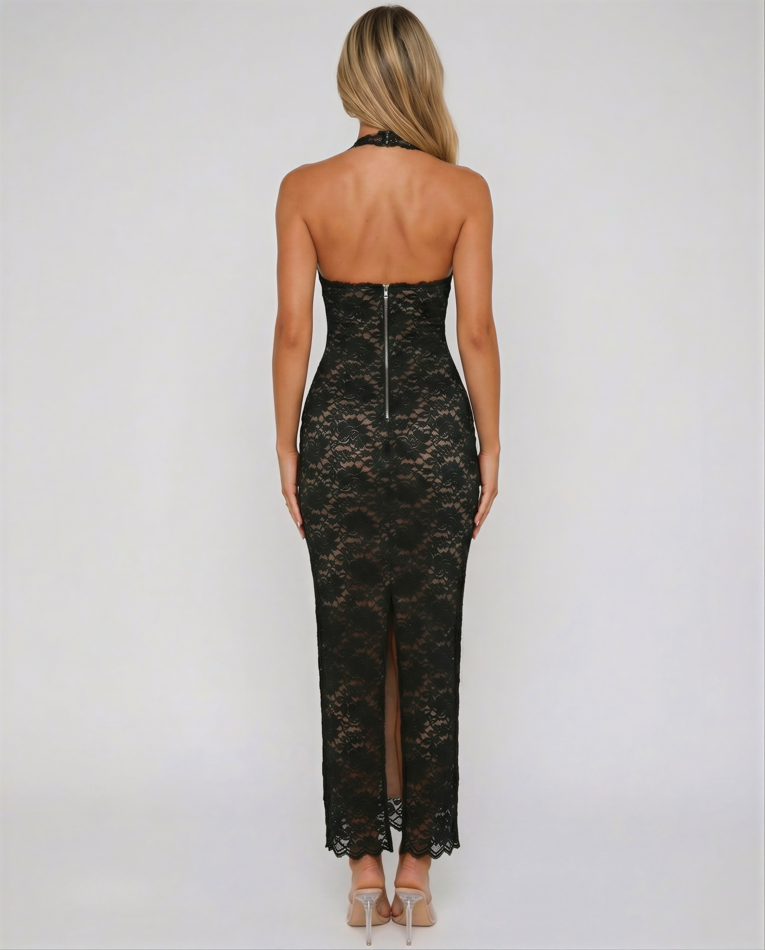Aria Lace Open Back Maxi Summer Dress