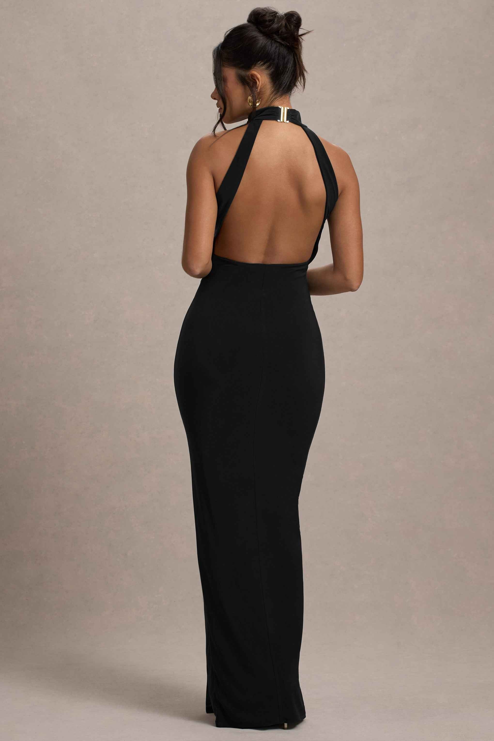 Khari Maxi Dress - Black Twist Detail