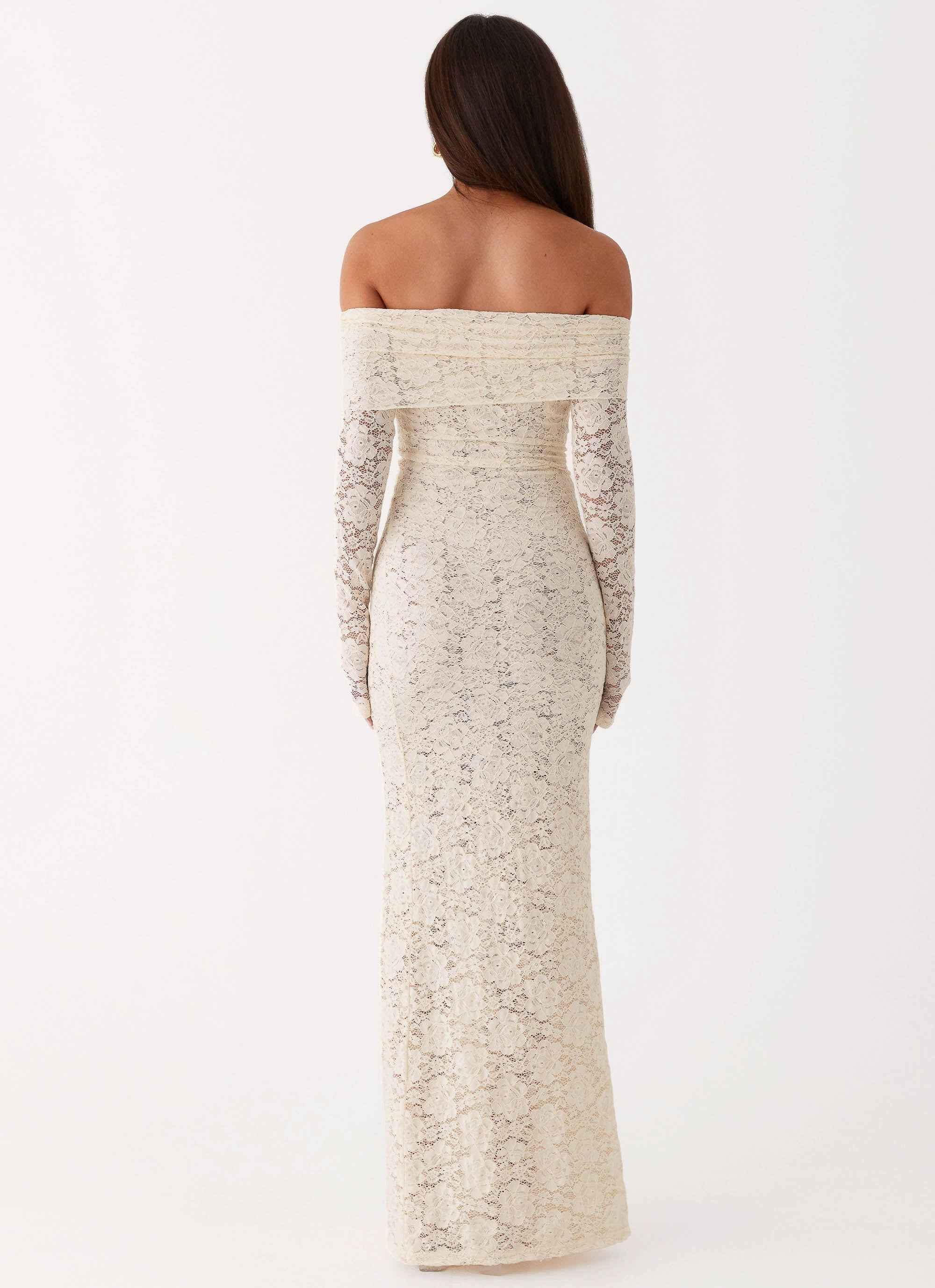 Yours Always Maxi Dress - Ivory Lace