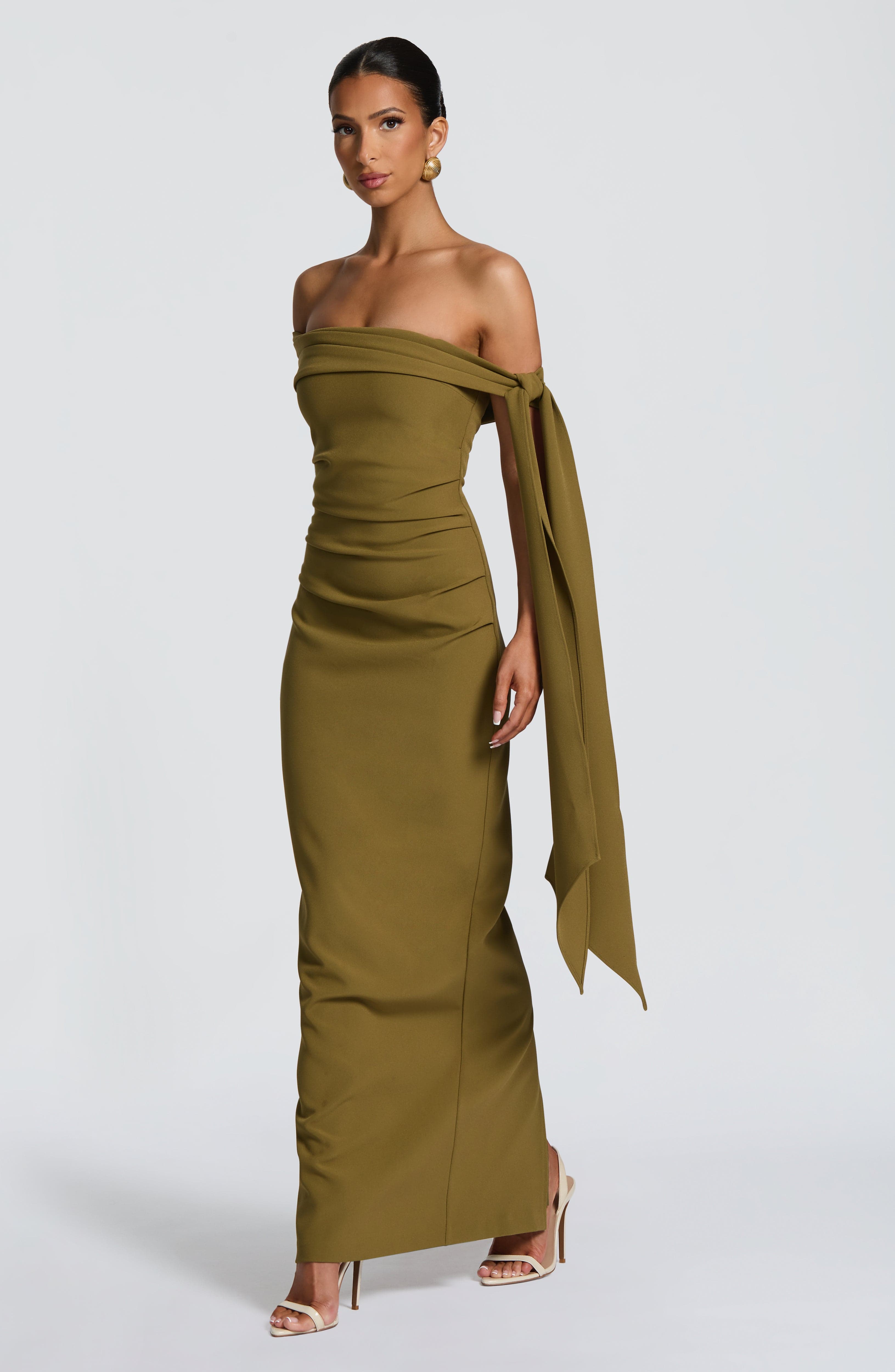 Addie Full-Length Dress - Rich Olive
