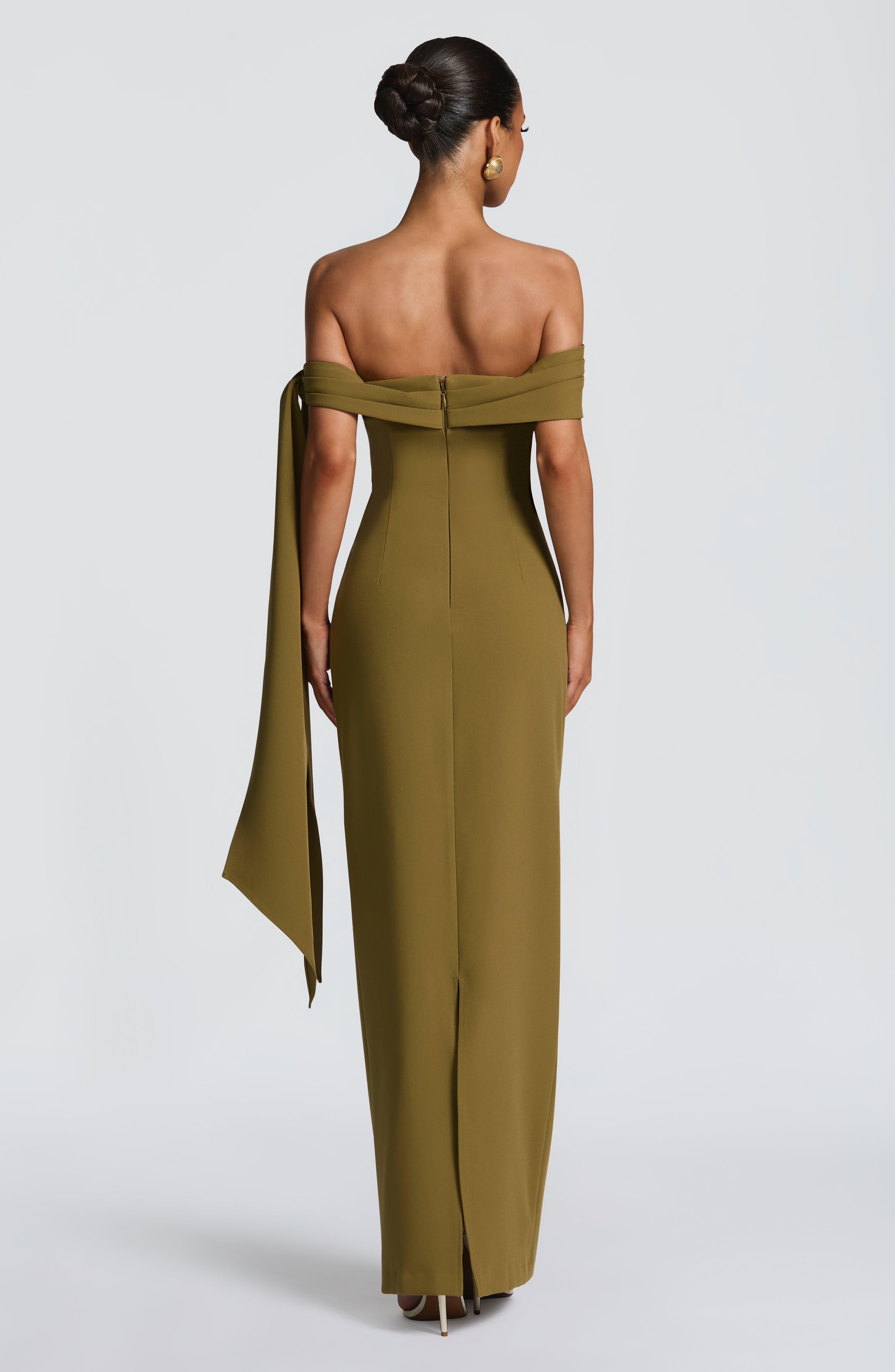 Addie Full-Length Dress - Rich Olive