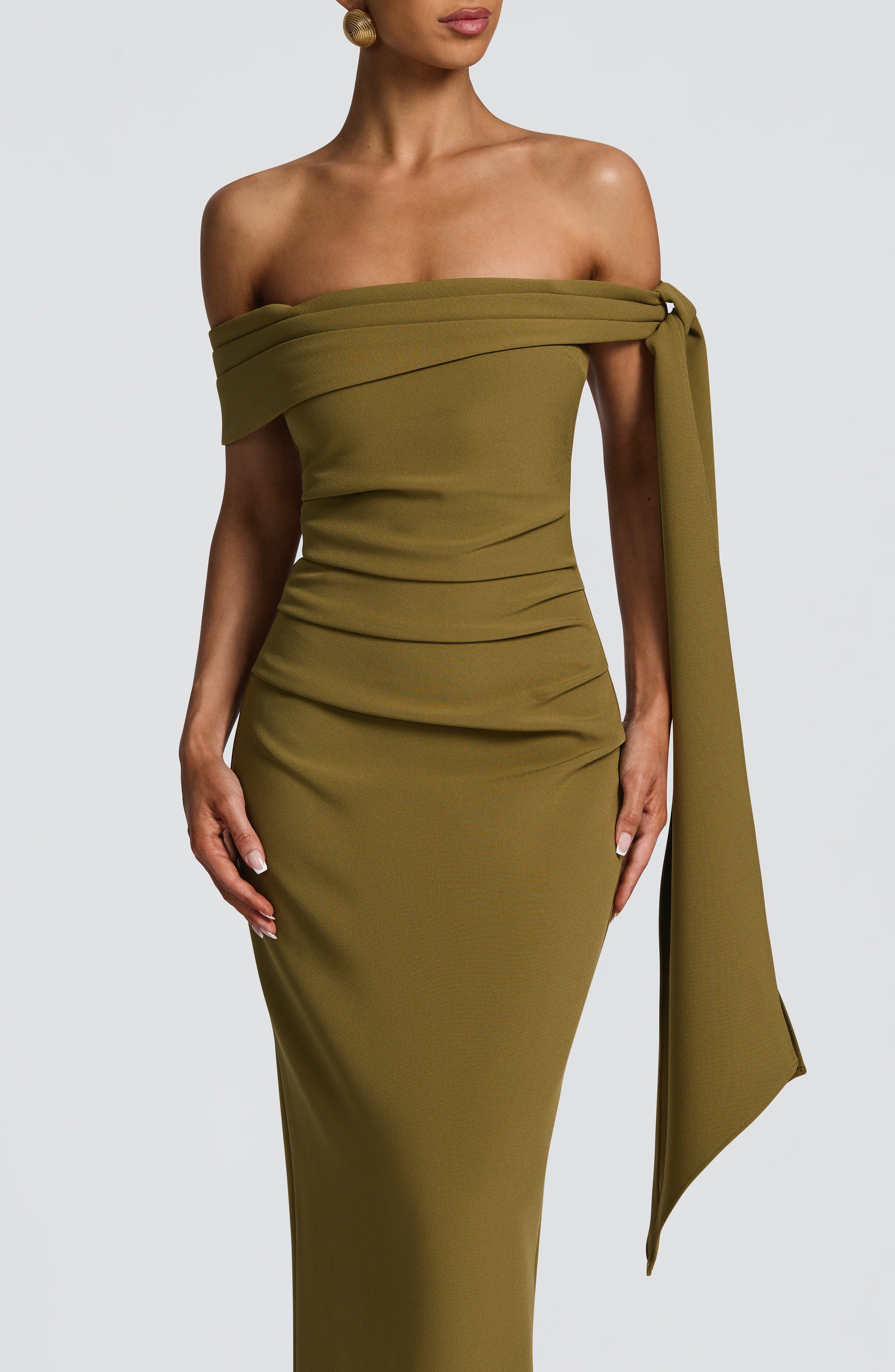 Addie Full-Length Dress - Rich Olive