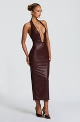 Burgundy Ainsley Midi Dress