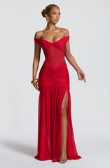 Alaia Red Maxi Dress