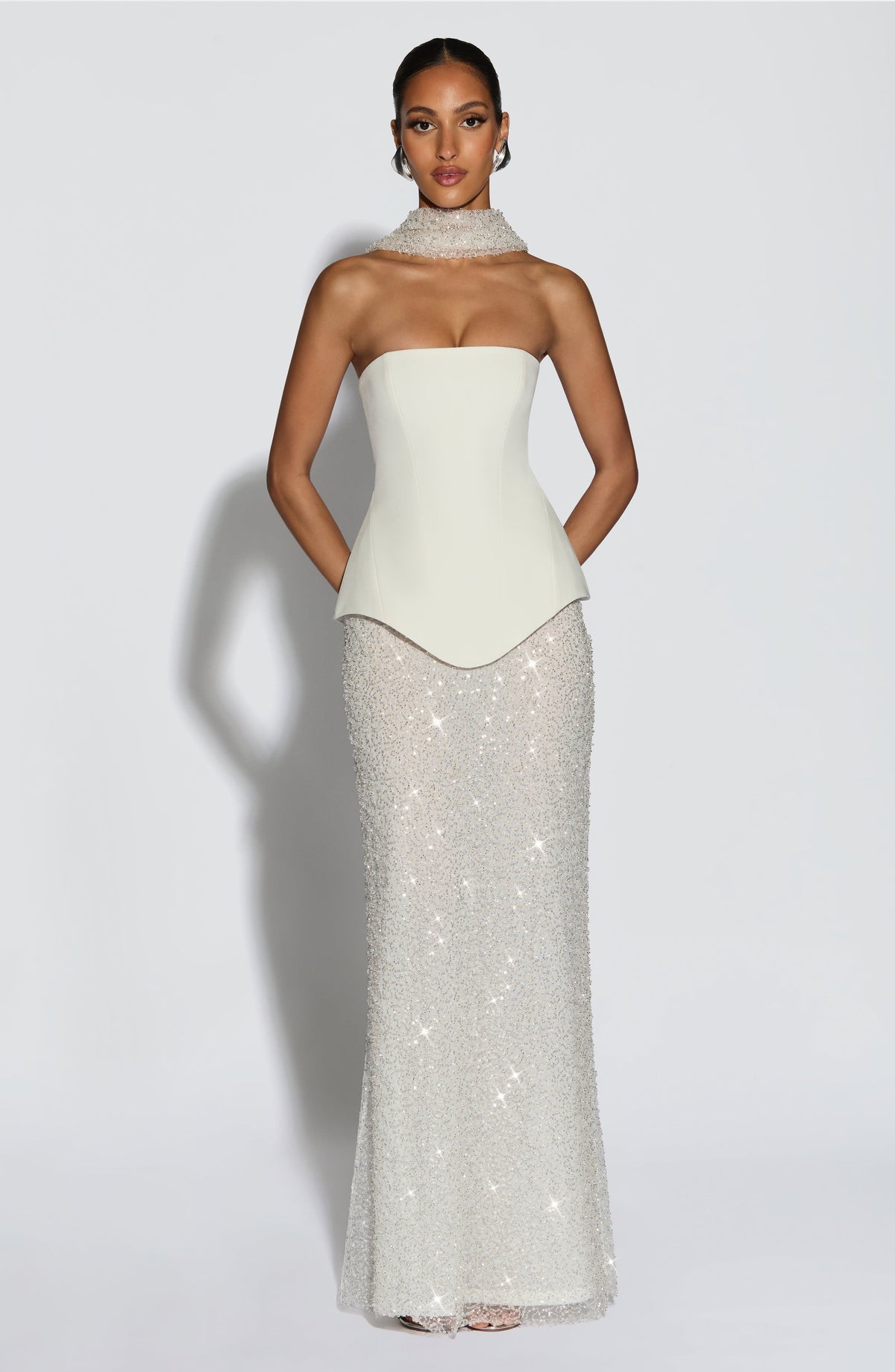 Allaire Ivory Maxi Skirt