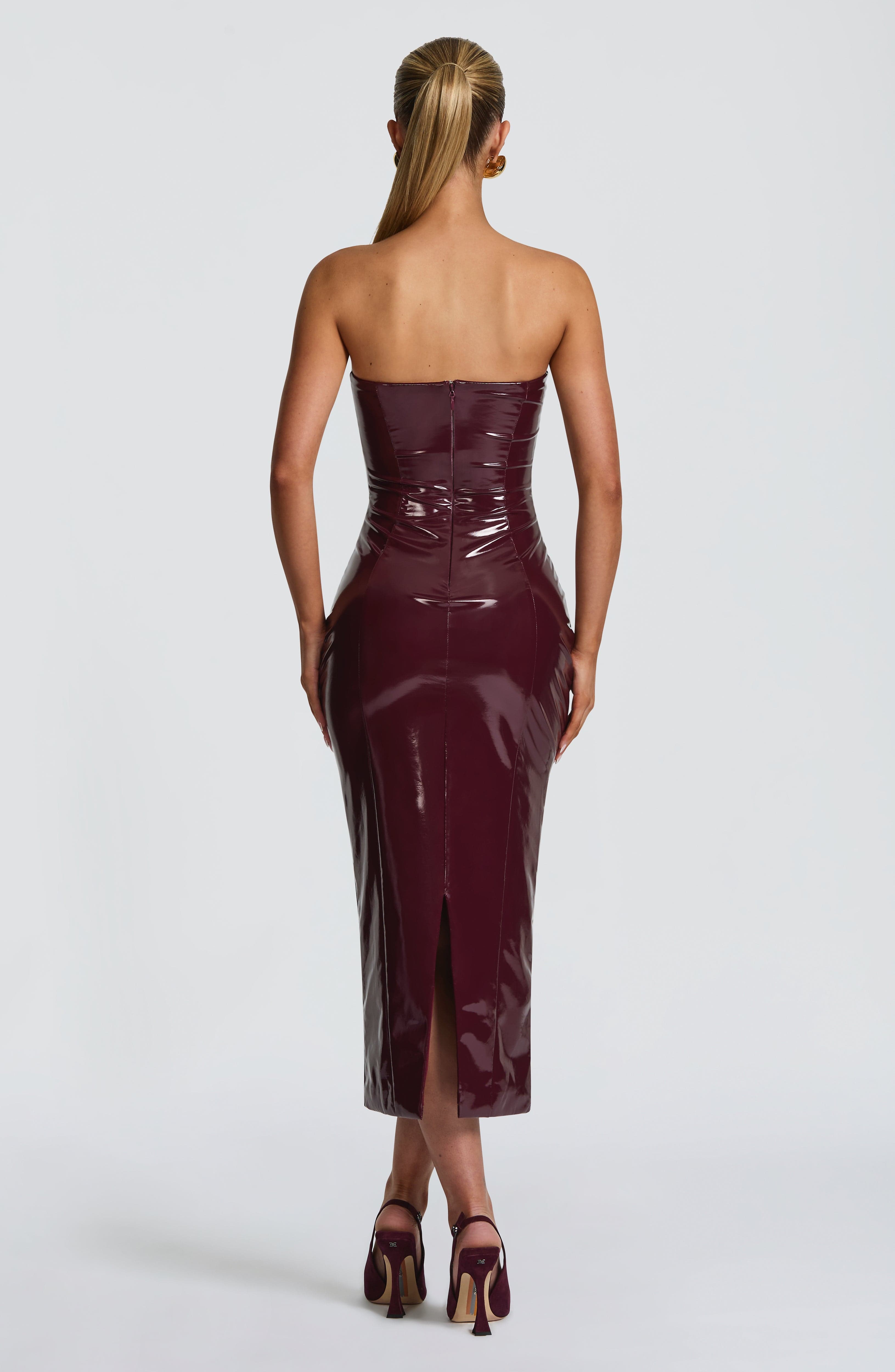 Cherry Lacquer Amala Midi Dress