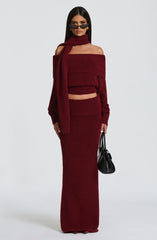 Burgundy Andie Maxi Skirt