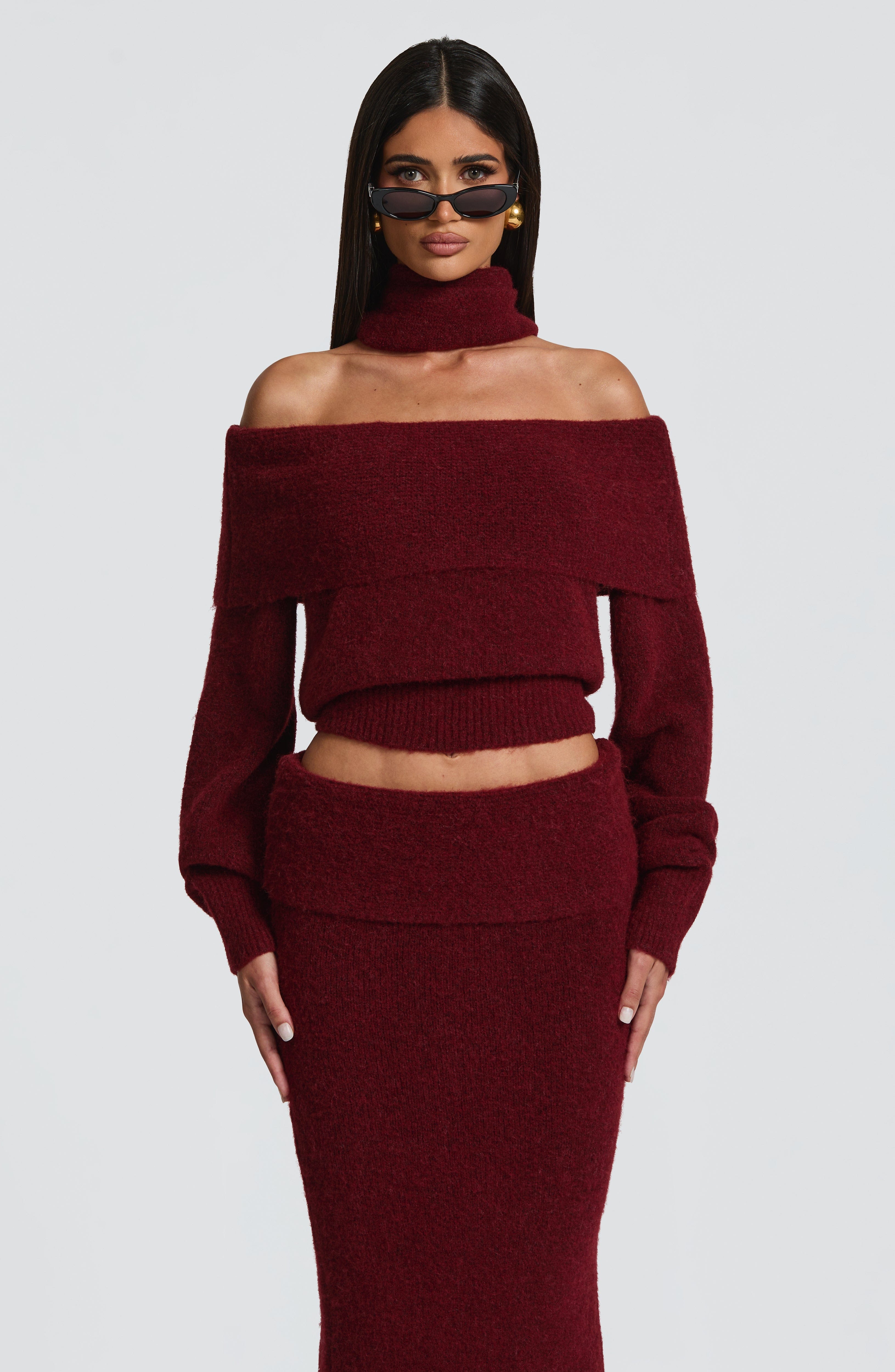 Burgundy Andie Maxi Skirt