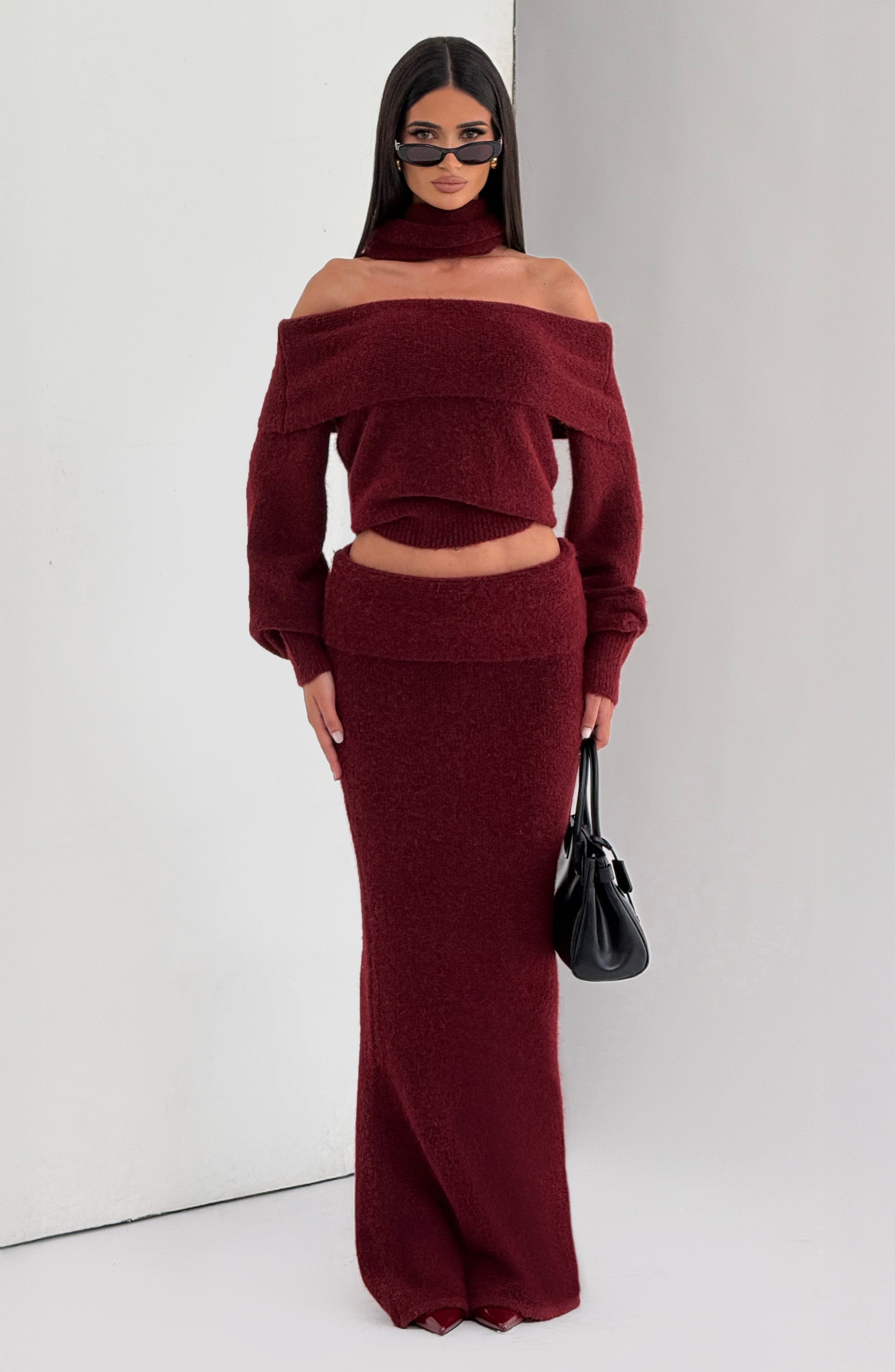 Burgundy Andie Blouse