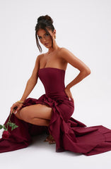 Burgundy Angelina Maxi Dress