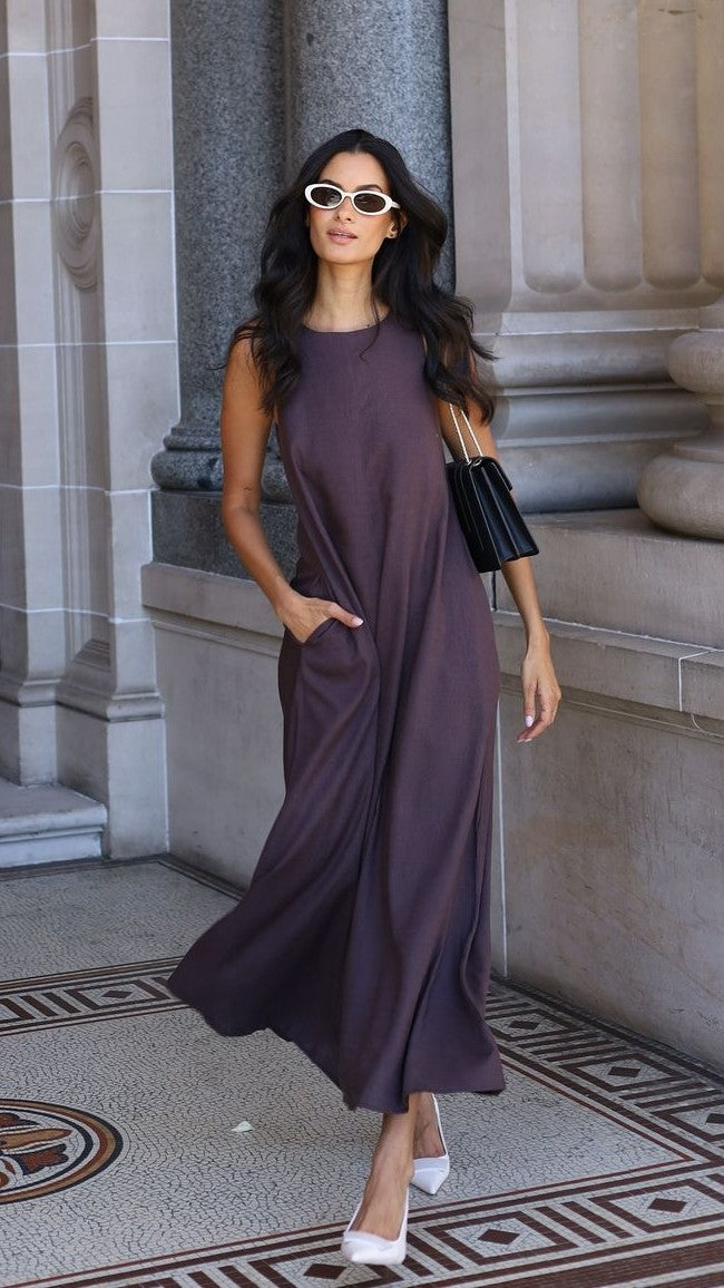 Darcy Chocolate Maxi Dress