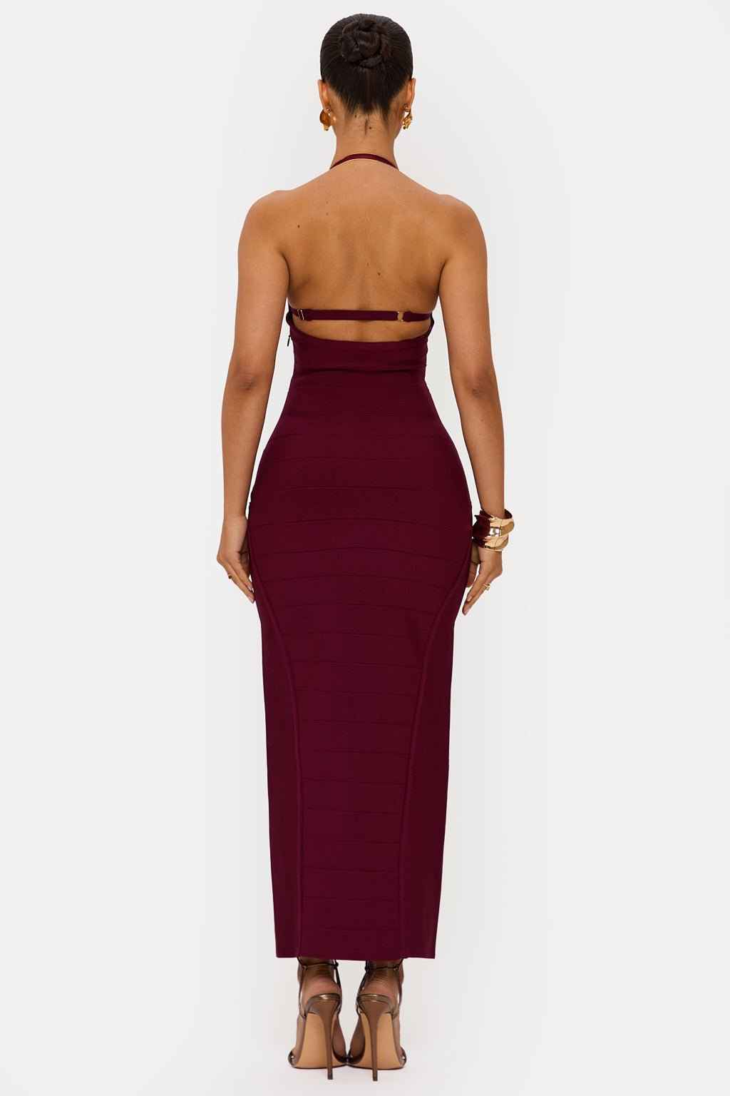 ARABELLA HALTERNECK BANDAGE MIDAXI DRESS